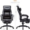 41SWq-A32iL._AC_.jpg IntimaTe WM Heart Fauteuil de Bureau en Simili Cuir, Chaise Ergonomique pour Ordinateur, Dossier Haut, avec Repose-Pied et Appui tête, Siège Exécutif Inclinable, Noir