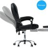 Z ZELUS Fauteuil de Bureau avec Hauteur Réglable, Chaise de Bureau de Massage pour Ordinateur Table avec Repose-Pieds, USB Charge Fauteil Ergonomique en PU (avec Repose-Pieds)