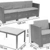 41U1uHuwUwL._AC_.jpg Bica Colorado Apetito 8 Set Anthracite | Ensemble de Meubles élégants pour n'importe Quel Jardin