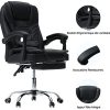 Z ZELUS Fauteuil de Bureau avec Hauteur Réglable, Chaise de Bureau de Massage pour Ordinateur Table avec Repose-Pieds, USB Charge Fauteil Ergonomique en PU (avec Repose-Pieds)