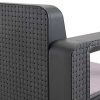 41UpVQ-HKVL._AC_.jpg Bestmobilier - Rio - Salon Bas de Jardin 4 Places - en résine tressée injectée - Noir avec Coussins Gris
