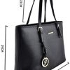 41VHaewGUhL._AC_.jpg Gallantry - Sac à Main Femmes Grande Capacité - Sac Cabas Cours Format A4 Lycée - Sac Porté Epaule Fourre-Tout Taille XL - Porte-Document Travail - Chic Tendance - Noir Classique
