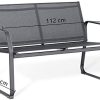 41VJDqIUVYL._AC_.jpg Sigtua, Salon de Jardin, Ensemble Meuble de Jardin, 1 Canapé, 2 Chaises et 1 Table de Base Imperméable en Acier Gris Foncé, Ensemble de Meuble pour Terrase, Balcon de 4 Siège