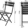 41WgR-fhM8L._AC_.jpg Femor Salon de Jardin Exterieur 2 Personnes, 2 Chaises & 1 Table Basse Pliante, Set de Balcon, Ensemble de Meuble de Jardin Pliable, HDPE, pour Jardin, Balcon, Terrasse, Cour (Grain de Bois Noir)