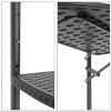 Relaxdays Table de balcon pliante pliable appoint table suspendue rabattable BASTIAN rotin hauteur réglable 63x60x84 cm, noir