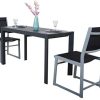 41awZvkqREL._AC_.jpg Chicreat - Table à rallonge en aluminium, 127 à 165 x 57 x 71,5 cm, Noir