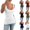ORANDESIGNE Débardeur Femme Sexy Dentelle sans Manches Col V Profond Tank Top Haut Moulante Dentelle Chic Tops Tee-Shirt Mode Casual