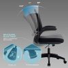 IntimaTe WM Heart Chaise De Bureau en Maille avec Accoudoirs Ajustables, Fauteuil de Bureau Respirant, Siège Ergonomique Pivotant, Hauteur Réglable, Assise Rembourrée (Noir)