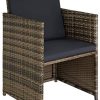 TecTake 800823 Salon de Jardin en Résine Tressée 12 Places Housse de Protection 8 Fauteuils 4 Tabourets 1 Table – Diverses Couleurs (Marron Naturel)