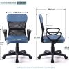 41gvCFS7G7L._AC_.jpg Exofcer Chaise de Bureau Chaise de Bureau Chaise d'ordinateur Chaise pivotante avec Dossier en Maille Chaise pivotante pour Enfants et Jeunes (Bleu)