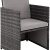 41iEB9hzXJL._AC_.jpg TecTake 800821 Salon de Jardin en Résine Tressée 10 Places Housse de Protection 6 Fauteuils 4 Tabourets 1 Table – Diverses Couleurs (Gris)