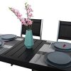 41iJPb87MlL._AC_.jpg Chicreat - Table à rallonge en aluminium, 127 à 165 x 57 x 71,5 cm, Noir