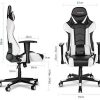 41jj-Kc5QbL._AC_.jpg MFAVOUR Chaise Gaming en Cuir Chaise de Bureau Pivotante Fauteuil Ergonomique avec Appui-tête et Oreiller Lombaire, Hauteur de Siège/ Accoudoirs Règlable--Expédié Vendeur Plus Rapide