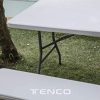41keFKSHBQL._AC_.jpg Tenco TG180 - Table Pliante Transportable, Table en Plastique Robuste, 180 cm, blanc