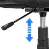 41mYlqyWSL._AC_.jpg Yaheetech Chaise de Bureau Pivotante Fauteuil de Bureau Similicuir Hauteur Réglable Assise Rembourrée à Roulettes Noir