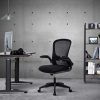 IntimaTe WM Heart Chaise De Bureau en Maille avec Accoudoirs Ajustables, Fauteuil de Bureau Respirant, Siège Ergonomique Pivotant, Hauteur Réglable, Assise Rembourrée (Noir)