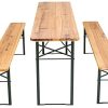TecTake 800424 Meuble de Jardin, Table et Bancs, Bois, Pliable -diverses modèles-
