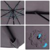41r-veweQHL._AC_.jpg Outsunny Parasol en Aluminium Rond Polyester 180g/m² manivelle inclinable Ø 3 x 2,45 m Gris