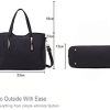 41r7OXWdq6L._AC_.jpg Miss Lulu Sac à main femme 2 avec pochette Sac à bandoulière Chic Bag (Noir)