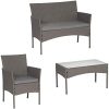 41sXt4vfLL._AC_.jpg Salon de Jardin CORDOUE en résine tressée Gris 4 Places - Coussins Gris