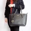 41semfctMSL._AC_.jpg Gallantry - Sac à Main Femmes Grande Capacité - Sac Cabas Cours Format A4 Lycée - Sac Porté Epaule Fourre-Tout Taille XL - Porte-Document Travail - Chic Tendance - Noir Classique