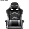 41srzKbZElL._AC_.jpg IntimaTe WM Heart Chaise Gaming Ergonomique, Fauteuil de Bureau Pivotant, Dossier Haut, Assise Rembourrée, avec Appui-tête et Soutien Lombaire Ajustables (Gris)
