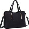 41swtfY4U-L._AC_.jpg Miss Lulu Sac à main femme 2 avec pochette Sac à bandoulière Chic Bag (Noir)