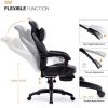 41tCUmWBAnL._AC_.jpg IntimaTe WM Heart Fauteuil de Bureau en Simili Cuir, Chaise Ergonomique pour Ordinateur, Dossier Haut, avec Repose-Pied et Appui tête, Siège Exécutif Inclinable, Noir