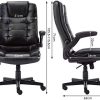 41tMrxkXFaL._AC_.jpg IntimaTe WM Heart Fauteuil de Bureau, Chaise Ergonomique, Assise Rembourrée, Accoudoirs Pliables, Heuteur Réglable, Noir