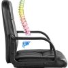 41tPfRjNOsL._AC_.jpg Yaheetech Chaise de Bureau Pivotante Fauteuil de Bureau Similicuir Hauteur Réglable Assise Rembourrée à Roulettes Noir