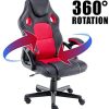 41vJk6oLyL._AC_.jpg Play haha.Chaise de Jeu Chaise de Bureau Fauteuil pivotant Chaise d'ordinateur Ergonomie Chaise de conférenceSupport Lombaire PU Cuir Chaise de Travail réglable Tige de gaz Test SGS (Rouge)