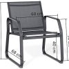41vnVGK9PAL._AC_.jpg Sigtua, Salon de Jardin, Ensemble Meuble de Jardin, 1 Canapé, 2 Chaises et 1 Table de Base Imperméable en Acier Gris Foncé, Ensemble de Meuble pour Terrase, Balcon de 4 Siège