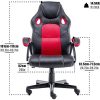 41xUv78IhL._AC_.jpg Play haha.Chaise de Jeu Chaise de Bureau Fauteuil pivotant Chaise d'ordinateur Ergonomie Chaise de conférenceSupport Lombaire PU Cuir Chaise de Travail réglable Tige de gaz Test SGS (Rouge)