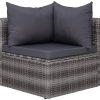 vidaXL Meuble de Jardin 5 pcs et Coussins et Oreillers Résine Tressée Salon de Jardin Mobilier de Balcon Terrasse Patio Ensemble de Canapé