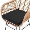 514hv7f46mL._AC_.jpg Casaria Lot de 2 chaises en Osier Bambou/polyrotin Max. 120kg Fauteuil de Jardin Vintage