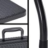 Table de Jardin Pliable Pliante Plastique polyrotin Noire 180cm Poignée de Transport Facile à Nettoyer Compacte Buffet Jardin Camping fête de Jardin