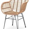 5174ye0nfPL._AC_.jpg Casaria Lot de 2 chaises en Osier Bambou/polyrotin Max. 120kg Fauteuil de Jardin Vintage