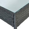 519Wv1CY30L._AC_.jpg IDMarket - Salon de Jardin Bas Porto en résine tressée 4 Places Gris