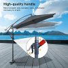 BMOT Parasol de Jardin en Aluminium 300 cm avec Protection UV 40, terrasse