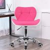 51EuqfJr9gL._AC_.jpg Mutiwill Chaise de Bureau Pivotante - Siege de Bureau pour Ordinateur à roulettes - Hauteur Réglable avec Dossier Cuir Synthétique - Rose Rouge