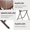 Femor Salon de Jardin Exterieur 2 Personnes, 2 Chaises & 1 Table Basse Pliante, Set de Balcon, Ensemble de Meuble de Jardin Pliable, HDPE, pour Jardin, Balcon, Terrasse, Cour (Aspect Rotin Marron)