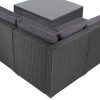 51GcG5eYjtL._AC_.jpg Casaria Salon de Jardin Noir polyrotin 16 pièces Lounge Ensemble Jardin Set Table canapé de Jardin modulable Coussins Anthracite Housses