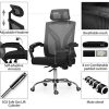 51HHh7owdUL._AC_.jpg Hbada Chaise de Bureau en Maille Respirante, Fauteuil d'Ordinateur Ergonomique, Siège Pivotant avec Dossier Inclinable à 155°, Rotation à 360°, Noir (sans Repose-Pied)