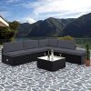 51Mz2rdWcDL._AC_.jpg Casaria Salon de Jardin Noir polyrotin 16 pièces Lounge Ensemble Jardin Set Table canapé de Jardin modulable Coussins Anthracite Housses