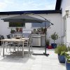 BMOT Parasol de Jardin en Aluminium 300 cm avec Protection UV 40, terrasse