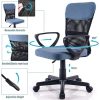 51T37nzFoaL._AC_.jpg Exofcer Chaise de Bureau Chaise de Bureau Chaise d'ordinateur Chaise pivotante avec Dossier en Maille Chaise pivotante pour Enfants et Jeunes (Bleu)