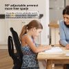 Aiidoits Chaise de Bureau Ergonomique avec Accoudoirs Pliables, Fauteuil Pivotant en Maille à roulettes Silencieuses, Hauteur Réglable, Soutien Lombaire Ajustable, Dossier Inclinable, Confortable