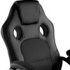 51WOR2gNtL._AC_.jpg TecTake Chaise Fauteuil siège de Bureau Hauteur réglable Sportive (Noir-Noir | No. 403470)