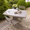 GROSFILLEX Vega Table, Taupe, 118 x 77 x 72 cm