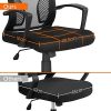 51ZQBotdrL._AC_.jpg Yaheetech Chaise de Bureau à Roulettes Pivotante Fauteuil pour Ordinateur en Maille Mesh Hauteur Réglable Inclinable Ergonomique Noir